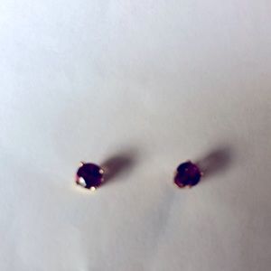 Garnet Pierced Earrings